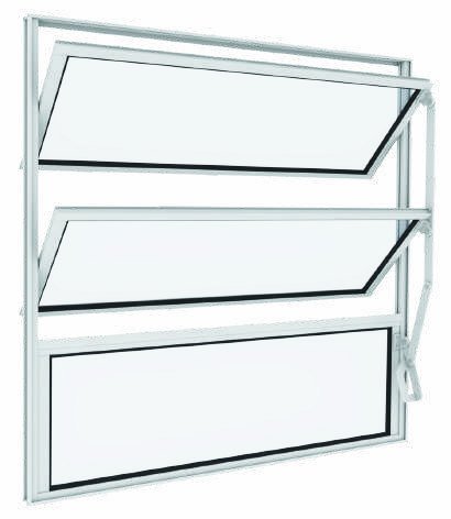 Basculante Duplo, Vitrolar · Linha Classic Alumínio