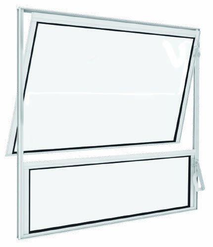 Maxim-ar com Peitoril, vidro incolor, Vitrolar · Linha Classic Alumínio