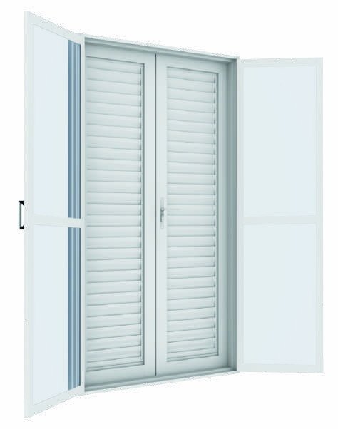Porta Balcão Giro 4 Folhas, Vitrolar · Linha Prática Aço
