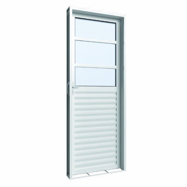 Porta Giro Laminada com Divisão Vidro Fixo, Vitrolar · Linha Prática Aço