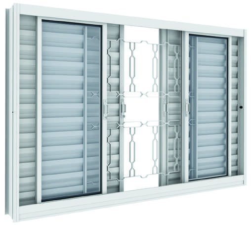 Veneziana 6 Folhas Elo, Vitrolar · Linha Prática Aço