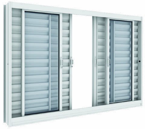 Veneziana 6 Folhas sem Grade, Vitrolar · Linha Prática Aço