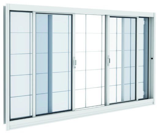 Vitrô 4 Folhas Quadriculado, Vitrolar · Linha Prática Aço